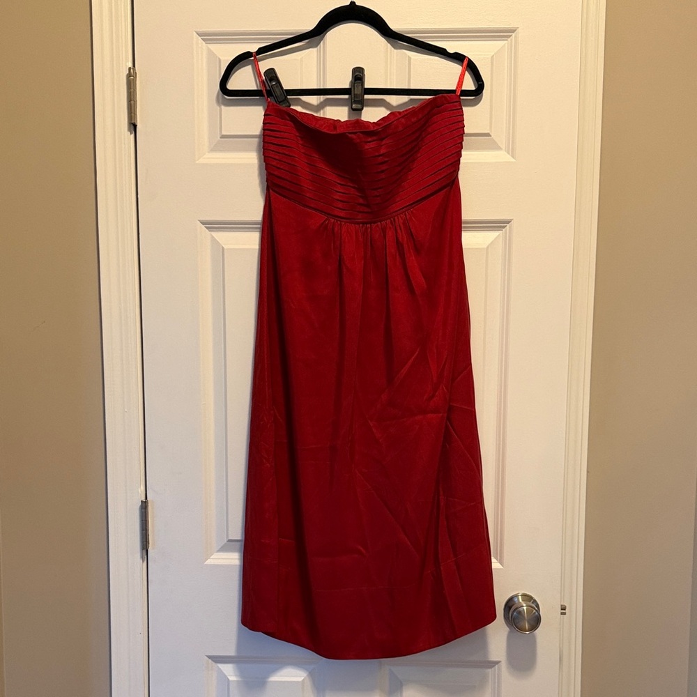 Banana Republic Elegant Red Strapless Dress